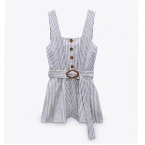 Zara belted striped romper Size S